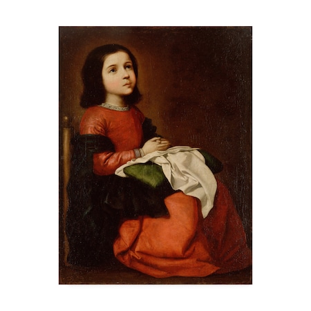 Trademark Fine Art Zurbaran 'Childhood of the Virgin' Canvas Art, 35x47 AA01840-C3547GG